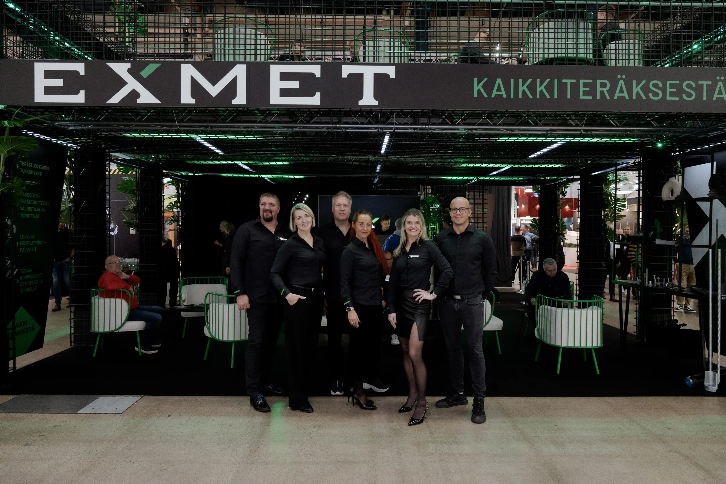 Exmet Group team in front of the FinnBuild stand